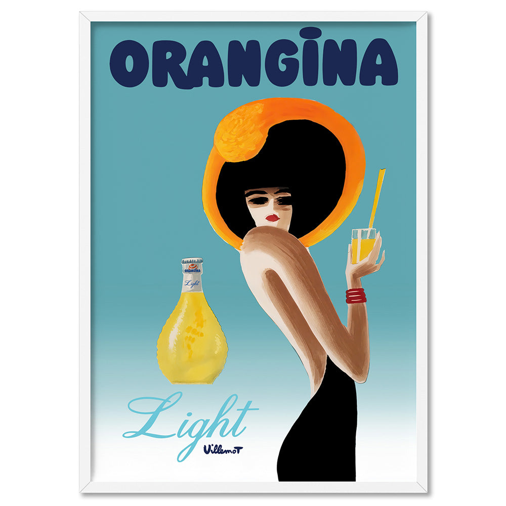 Orangina Light Poster. Villemot Vintage Remastered Art Print