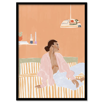 Take a Moment - Art Print by Ivy Green Illustrations, Poster, Stretched Canvas, or Framed Wall Art Print, shown in a black frame