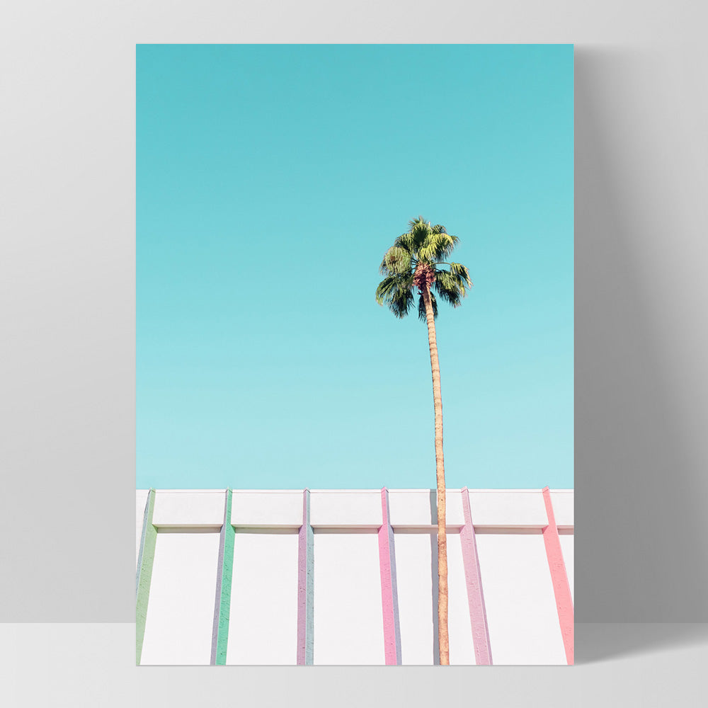 Palm Springs | Saguaro Hotel IV, Poster, Stretched Canvas, or Framed Wall Art Print, shown as a stretched canvas or poster without a frame