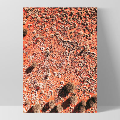 Red Earth Aerial - Art Print by Beau Micheli, Poster, Stretched Canvas, or Framed Wall Art Print, shown as a stretched canvas or poster without a frame