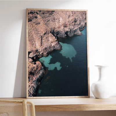 Second Valley Beach SA II - Art Print by Beau Micheli, Poster, Stretched Canvas or Framed Wall Art Prints, shown framed in a room