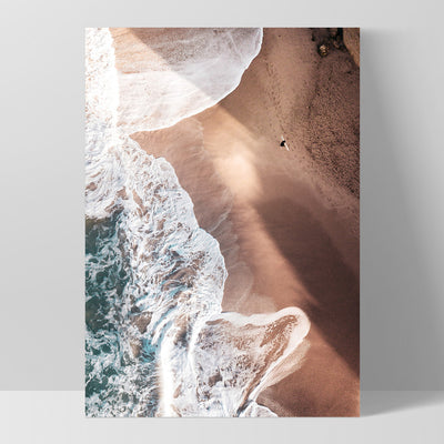 Jan Juc Beach VIC Aerial II - Art Print by Beau Micheli, Poster, Stretched Canvas, or Framed Wall Art Print, shown as a stretched canvas or poster without a frame