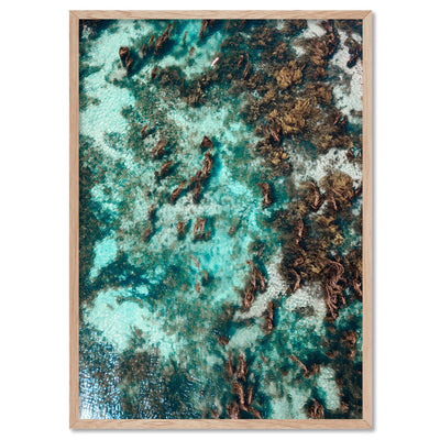 Crayfish Bay VIC - Art Print by Beau Micheli, Poster, Stretched Canvas, or Framed Wall Art Print, shown in a natural timber frame