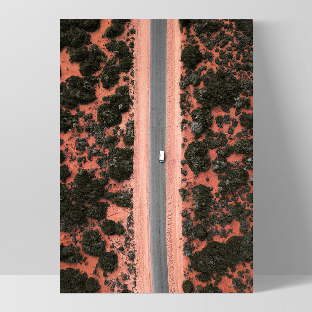 Red Earth Road III Kennedy Range - Art Print by Beau Micheli, Poster, Stretched Canvas, or Framed Wall Art Print, shown as a stretched canvas or poster without a frame