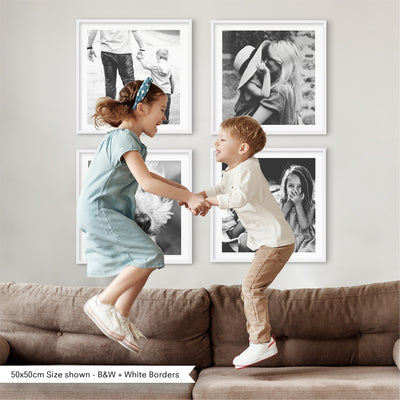 Custom Gallery Wall Square Prints - Set of 4 | Photo Prints, Posters, Stretched Canvas, or Framed Photo Prints.