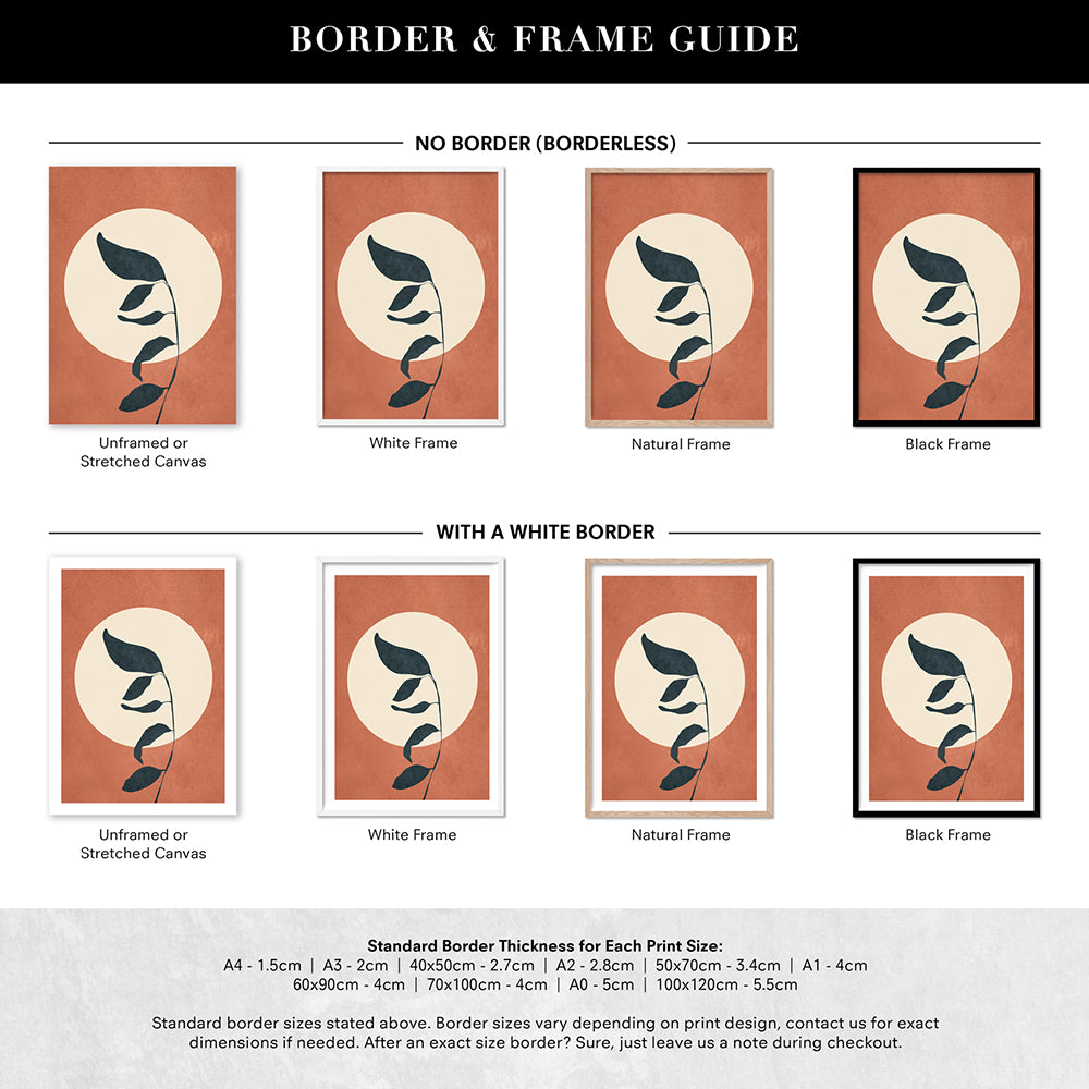 Summer Leaves - Art Print by CityArt, Poster, Stretched Canvas or Framed Wall Art, Showing White , Black, Natural Frame Colours, No Frame (Unframed) or Stretched Canvas, and With or Without White Borders