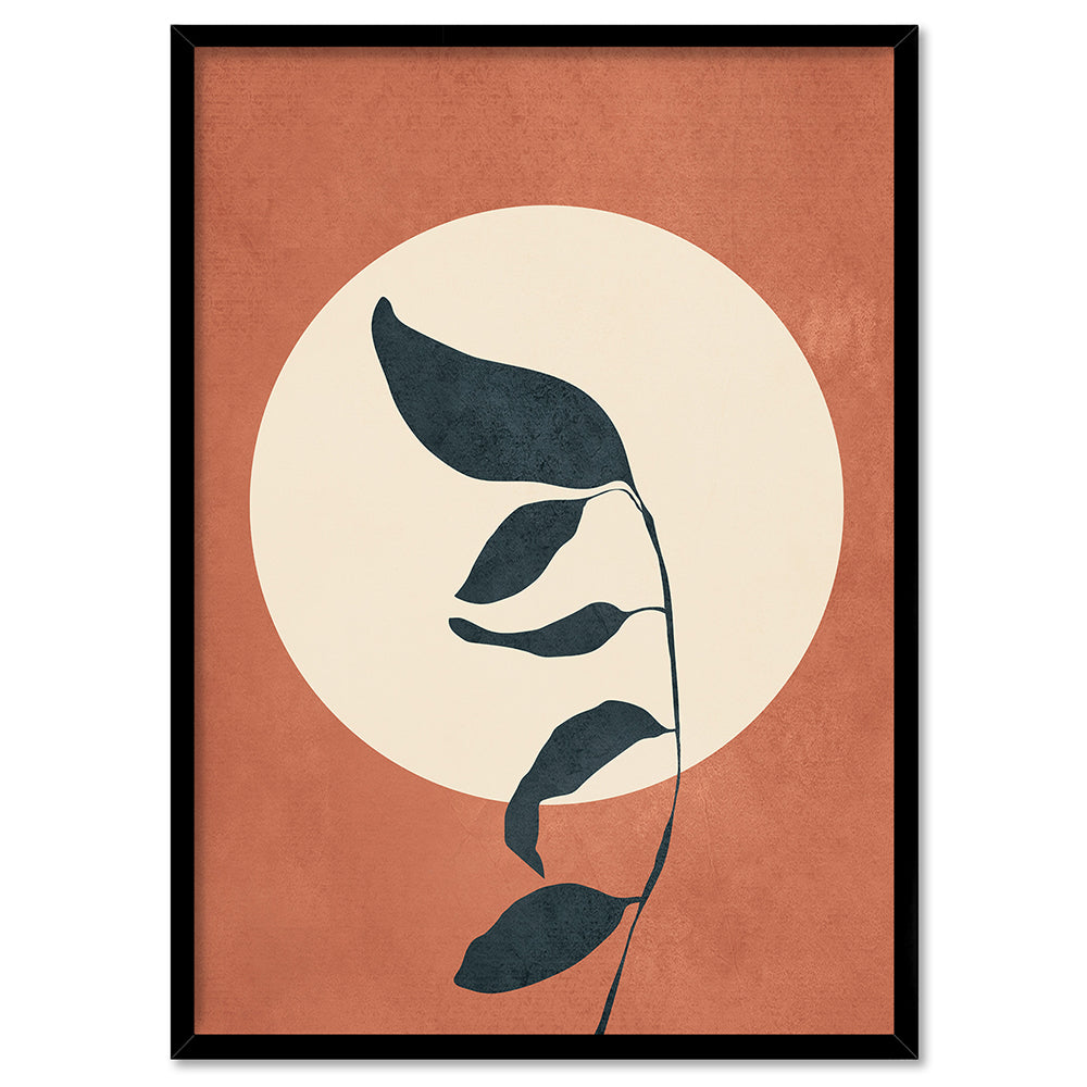Summer Leaves - Art Print by CityArt, Poster, Stretched Canvas, or Framed Wall Art Print, shown in a black frame