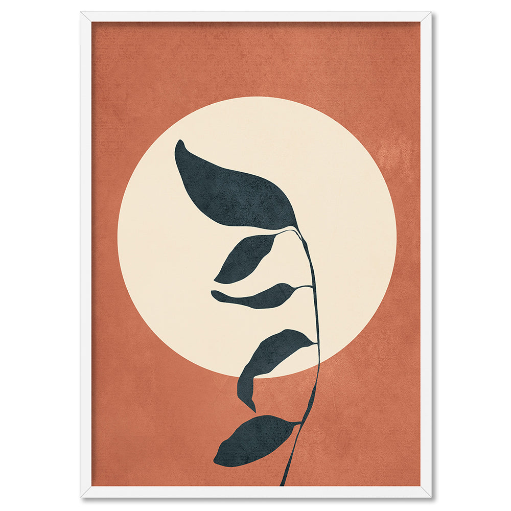 Summer Leaves - Art Print by CityArt, Poster, Stretched Canvas, or Framed Wall Art Print, shown in a white frame