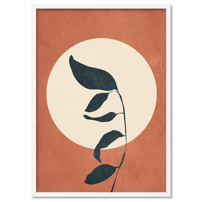 Summer Leaves - Art Print by CityArt, Poster, Stretched Canvas, or Framed Wall Art Print, shown in a white frame