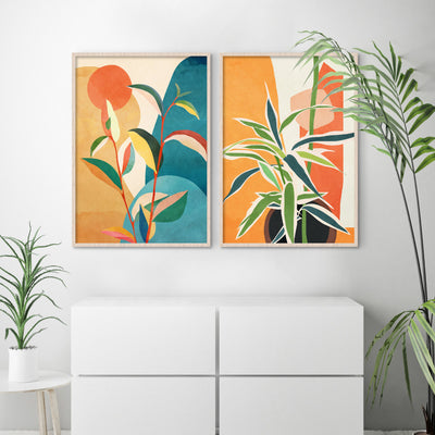 Colorful Branching Out I - Art Print by CityArt, Poster, Stretched Canvas or Framed Wall Art, shown framed in a home interior space