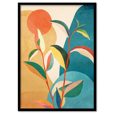 Colorful Branching Out II - Art Print by CityArt, Poster, Stretched Canvas, or Framed Wall Art Print, shown in a black frame