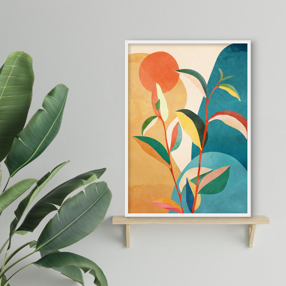 Colorful Branching Out II - Art Print by CityArt, Poster, Stretched Canvas or Framed Wall Art Prints, shown framed in a room