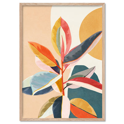 Colorful Branching Out III - Art Print by CityArt, Poster, Stretched Canvas, or Framed Wall Art Print, shown in a natural timber frame