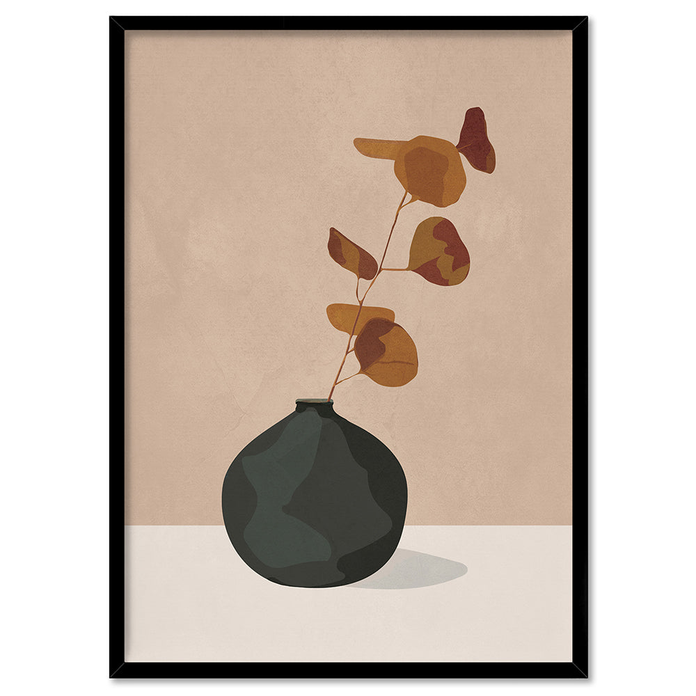 Eucalyptus Decoration I - Art Print by CityArt, Poster, Stretched Canvas, or Framed Wall Art Print, shown in a black frame