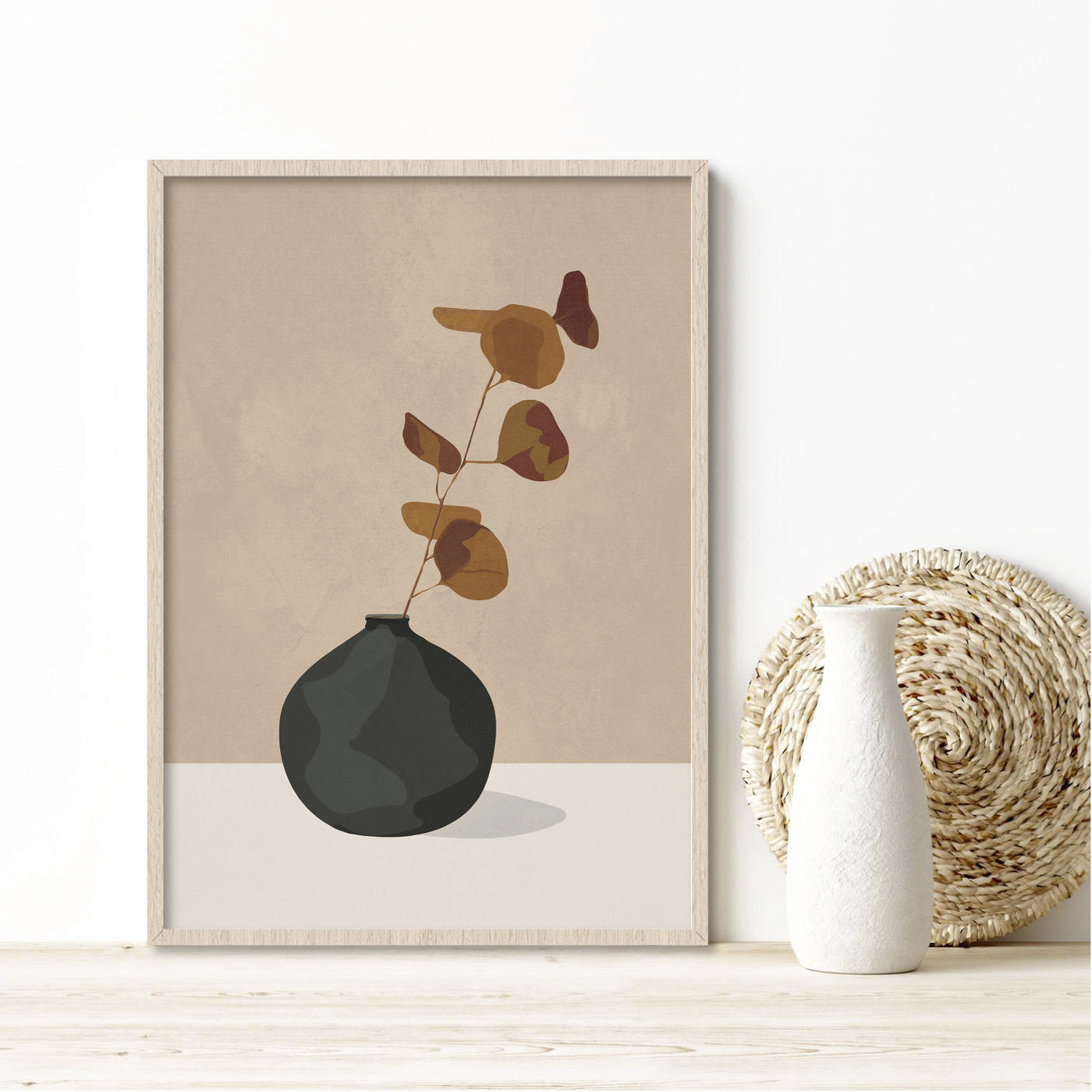 Eucalyptus Decoration I - Art Print by CityArt, Poster, Stretched Canvas or Framed Wall Art Prints, shown framed in a room