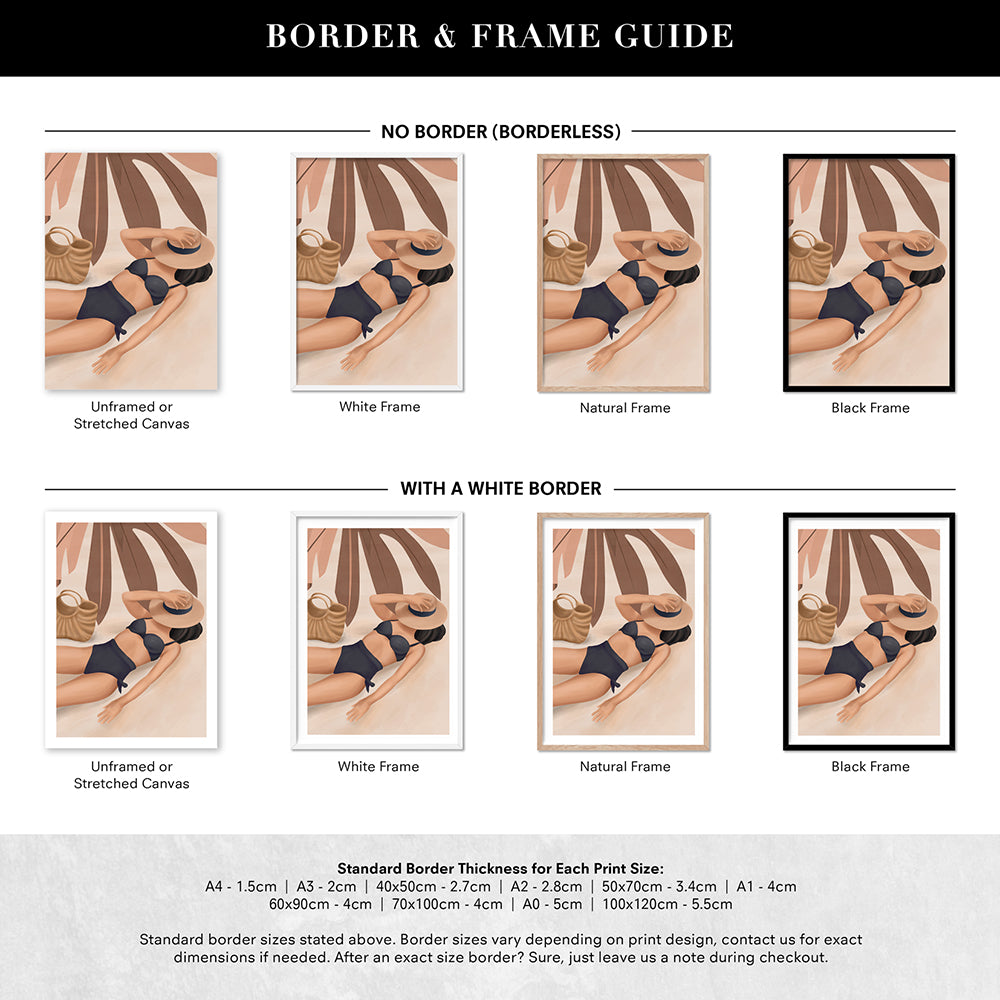 Summer Feeling IV - Art Print by CityArt, Poster, Stretched Canvas or Framed Wall Art, Showing White , Black, Natural Frame Colours, No Frame (Unframed) or Stretched Canvas, and With or Without White Borders