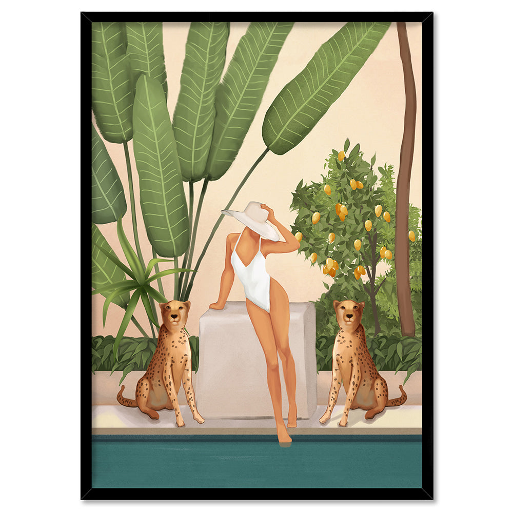 Summer in the Wild - Art Print by CityArt, Poster, Stretched Canvas, or Framed Wall Art Print, shown in a black frame