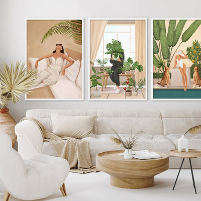 Summer in the Wild - Art Print by CityArt, Poster, Stretched Canvas or Framed Wall Art, shown framed in a home interior space