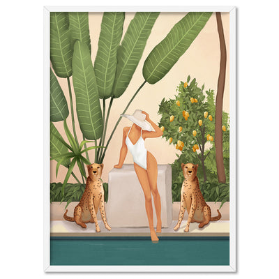 Summer in the Wild - Art Print by CityArt, Poster, Stretched Canvas, or Framed Wall Art Print, shown in a white frame