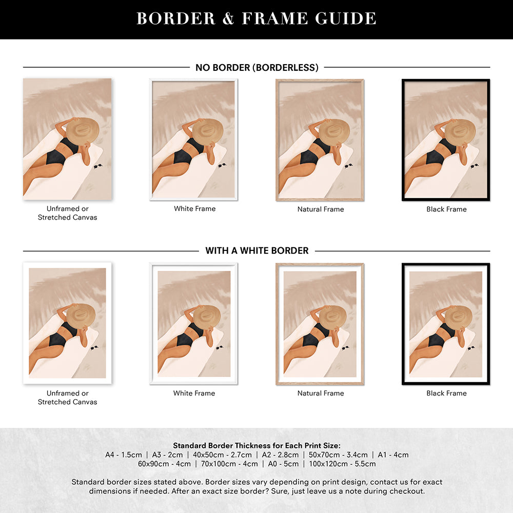 That Summer Feeling II - Art Print by CityArt, Poster, Stretched Canvas or Framed Wall Art, Showing White , Black, Natural Frame Colours, No Frame (Unframed) or Stretched Canvas, and With or Without White Borders
