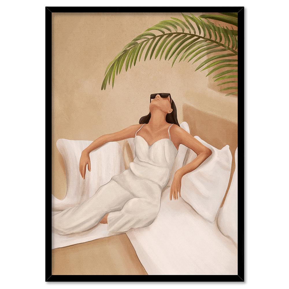 Summer Heat - Art Print by CityArt, Poster, Stretched Canvas, or Framed Wall Art Print, shown in a black frame