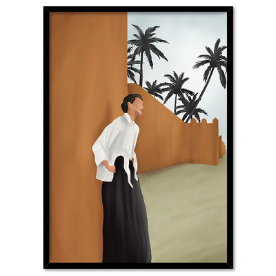 Backbone - Art Print by CityArt, Poster, Stretched Canvas, or Framed Wall Art Print, shown in a black frame