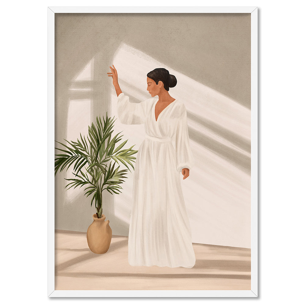 Opened Window - Art Print by CityArt, Poster, Stretched Canvas, or Framed Wall Art Print, shown in a white frame