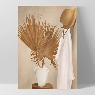 Palm Leaf Decoration - Art Print by CityArt, Poster, Stretched Canvas, or Framed Wall Art Print, shown as a stretched canvas or poster without a frame