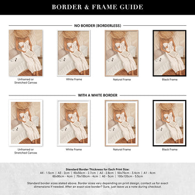 Summer Reading II - Art Print by CityArt, Poster, Stretched Canvas or Framed Wall Art, Showing White , Black, Natural Frame Colours, No Frame (Unframed) or Stretched Canvas, and With or Without White Borders