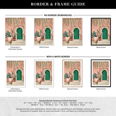 Green Door - Art Print by CityArt, Poster, Stretched Canvas or Framed Wall Art, Showing White , Black, Natural Frame Colours, No Frame (Unframed) or Stretched Canvas, and With or Without White Borders