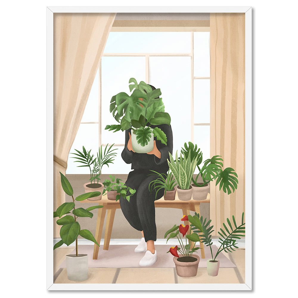 My Little Garden - Art Print by CityArt, Poster, Stretched Canvas, or Framed Wall Art Print, shown in a white frame