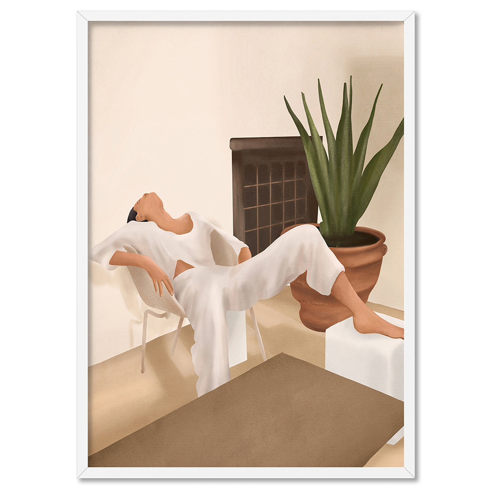 Summer Heat II - Art Print by CityArt, Poster, Stretched Canvas, or Framed Wall Art Print, shown in a white frame