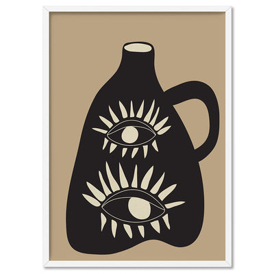 Modern Abstract Vase - Art Print by CityArt, Poster, Stretched Canvas, or Framed Wall Art Print, shown in a white frame