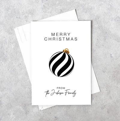 Custom Personalised Christmas Card, printed on thick card stock, with a whiteenvelope.