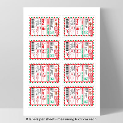 Christmas Gift Stickers | Express Elf Delivery - Set of 8, 16 or 24