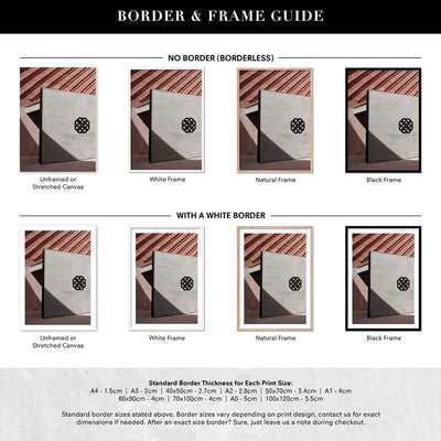 Designer  in the Desert - Art Print, Poster, Stretched Canvas or Framed Wall Art, Showing White , Black, Natural Frame Colours, No Frame (Unframed) or Stretched Canvas, and With or Without White Borders