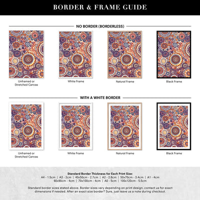 Spirit of the Land - Art Print by Leah Cummins, Poster, Stretched Canvas or Framed Wall Art, Showing White , Black, Natural Frame Colours, No Frame (Unframed) or Stretched Canvas, and With or Without White Borders