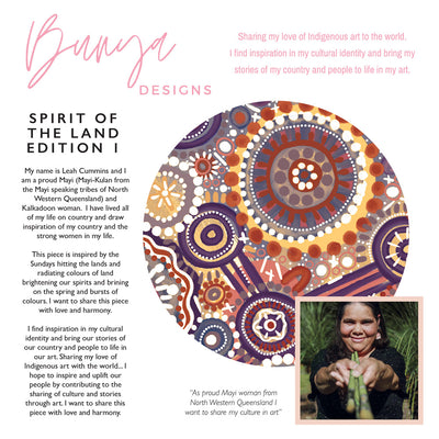 Spirit of the Land - Art Print by Leah Cummins, Poster, Stretched Canvas or Framed Wall Art, Close up View of Print Resolution