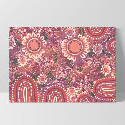 Blooming Edition 1 Pink - Art Print by Leah Cummins, Poster, Stretched Canvas, or Framed Wall Art Print, shown as a stretched canvas or poster without a frame