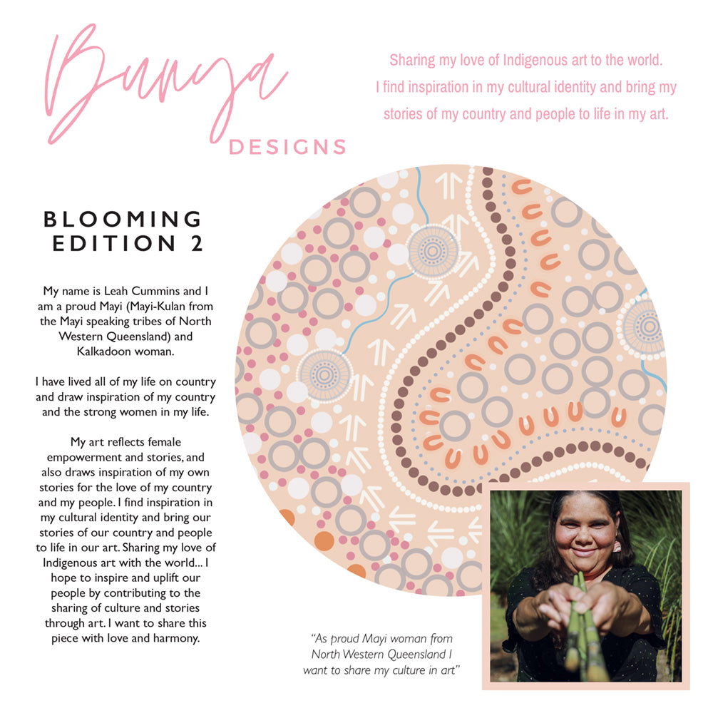 Blooming Edition 2 Neutral - Art Print by Leah Cummins, Poster, Stretched Canvas or Framed Wall Art, Close up View of Print Resolution