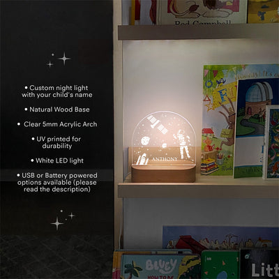 Kids Custom Arch Night Light | Outer Space