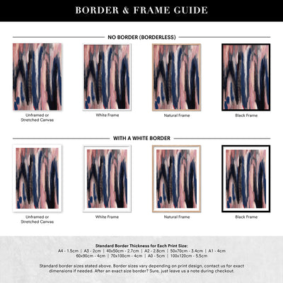 Borders I - Art Print by Nicole Schafter, Poster, Stretched Canvas or Framed Wall Art, Showing White , Black, Natural Frame Colours, No Frame (Unframed) or Stretched Canvas, and With or Without White Borders