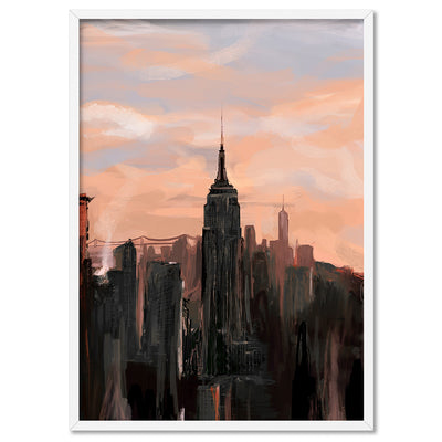 New York Vibe - Art Print by Nicole Schafter, Poster, Stretched Canvas, or Framed Wall Art Print, shown in a white frame