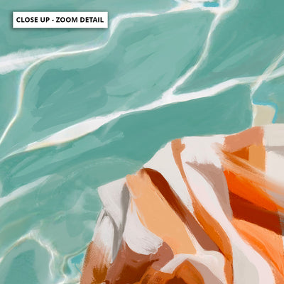 Pool Time - Art Print by Nicole Schafter, Poster, Stretched Canvas or Framed Wall Art, Close up View of Print Resolution