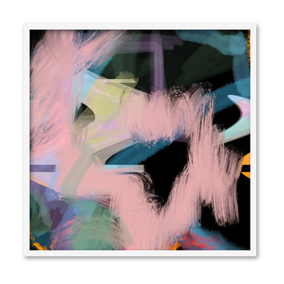 Rad Times - Sqaure Art Print by Nicole Schafter, Poster, Stretched Canvas, or Framed Wall Art Print, shown in a white frame