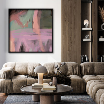 Self Sooth - Square Art Print by Nicole Schafter, Poster, Stretched Canvas or Framed Wall Art Prints, shown framed in a room