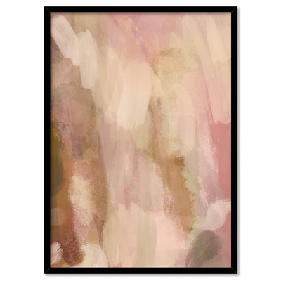 Sand and Rose I - Art Print by Nicole Schafter, Poster, Stretched Canvas, or Framed Wall Art Print, shown in a black frame