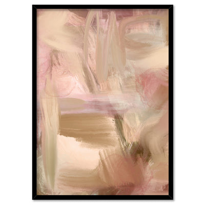 Sand and Rose II - Art Print by Nicole Schafter, Poster, Stretched Canvas, or Framed Wall Art Print, shown in a black frame