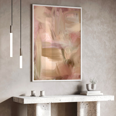 Sand and Rose II - Art Print by Nicole Schafter, Poster, Stretched Canvas or Framed Wall Art Prints, shown framed in a room