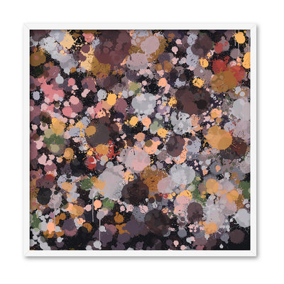 Scatterdance II - Square Art Print by Nicole Schafter, Poster, Stretched Canvas, or Framed Wall Art Print, shown in a white frame